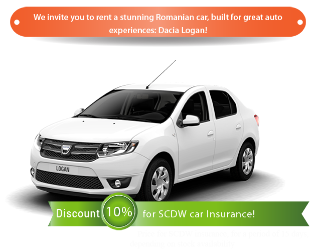 Dacia Logan low price rent in Bucharest Bacau promotion